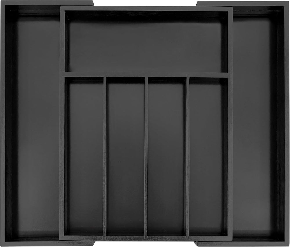 VaeFae Bamboo Drawer Organizer, Medium, Black