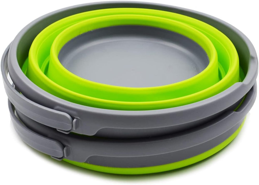 SAMMART 10L (2.6 Gallon) Collapsible Plastic Bucket - Foldable Round Tub - Po...