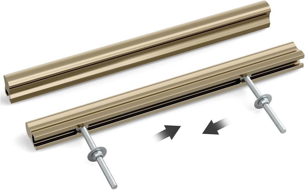 Peaha 10 Pack Adjustable Champagne Bronze Pulls Overall Length 8-13/16"