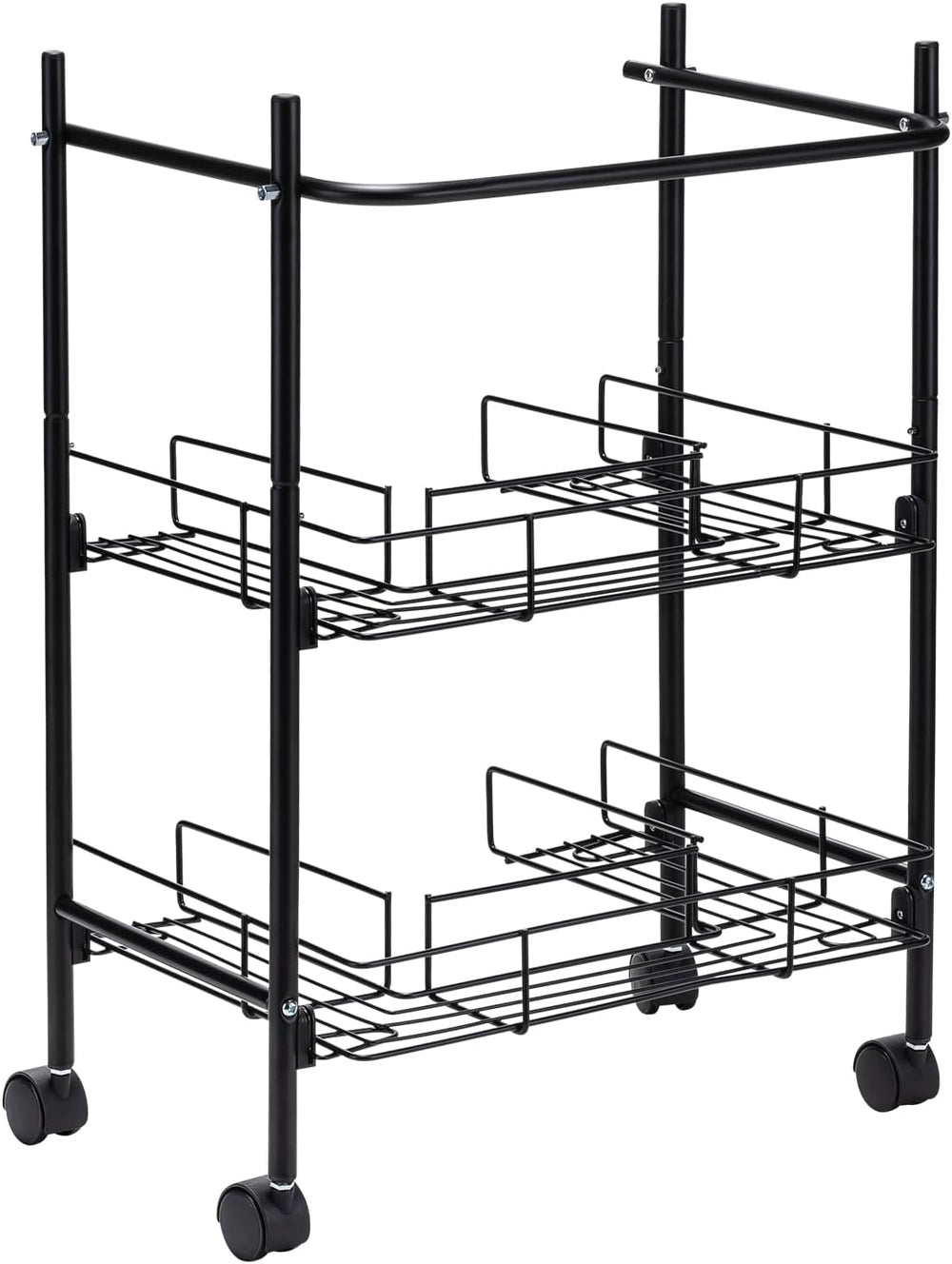 2-Tier Under Sink Organizer Multipurpose Movable Rolling Cart Storage Cabinet...