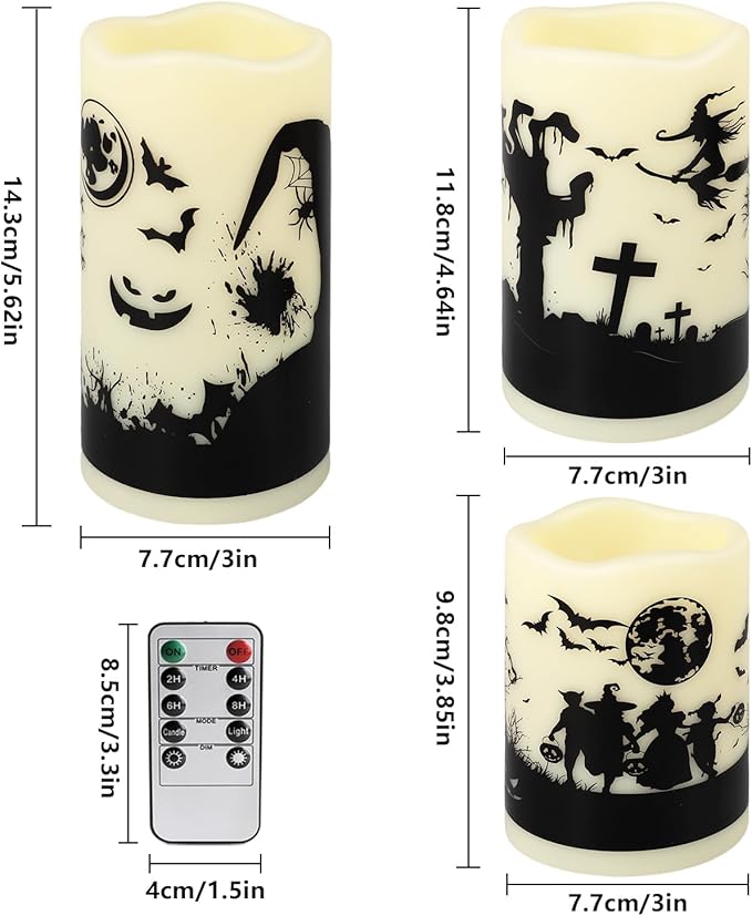 12-Pack Waterproof -Flameless Led Candles,Remote Control and Timer Functions ...