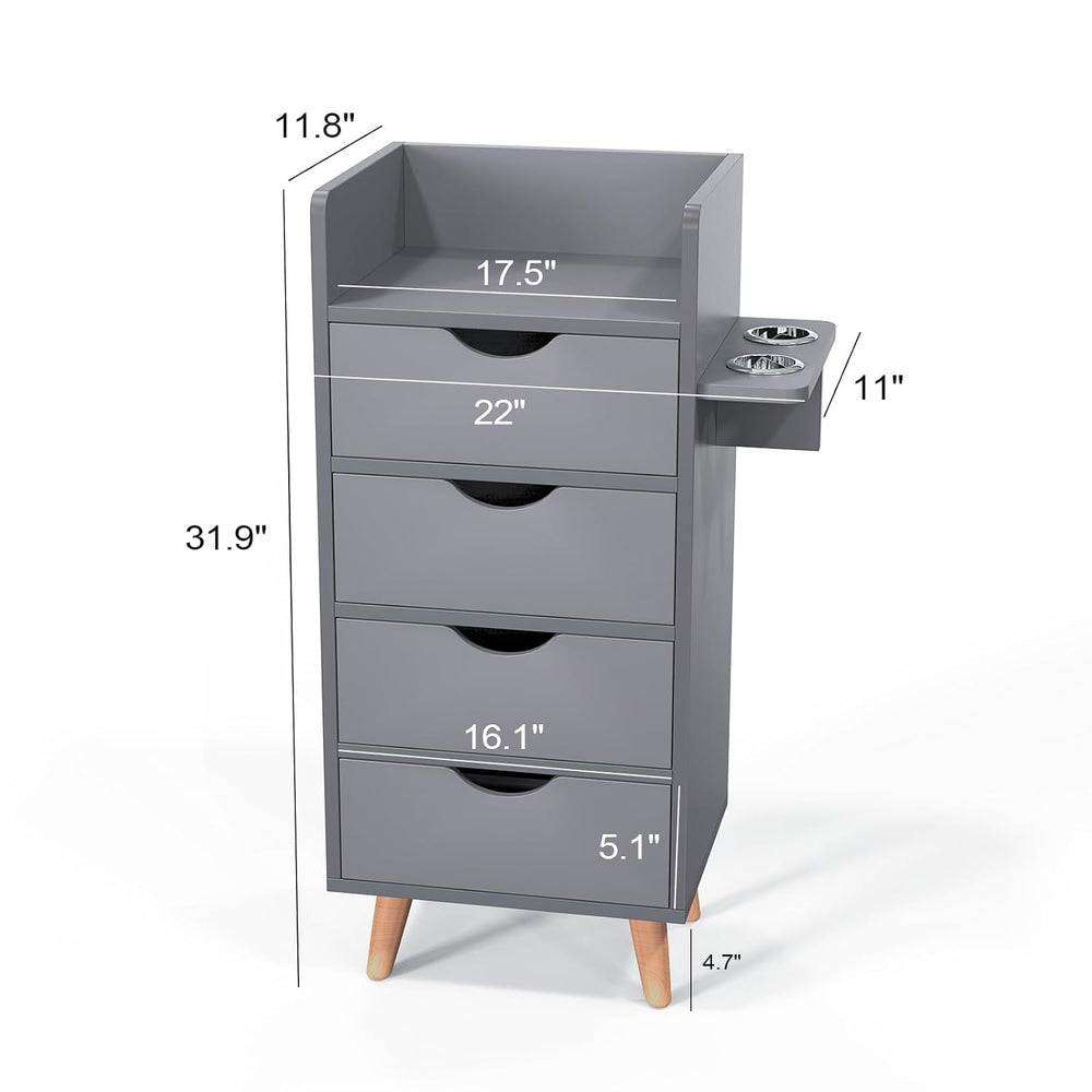 OmySalon Salon Station, 4 -Layer Beauty Barber Salon Styling Station Organize...