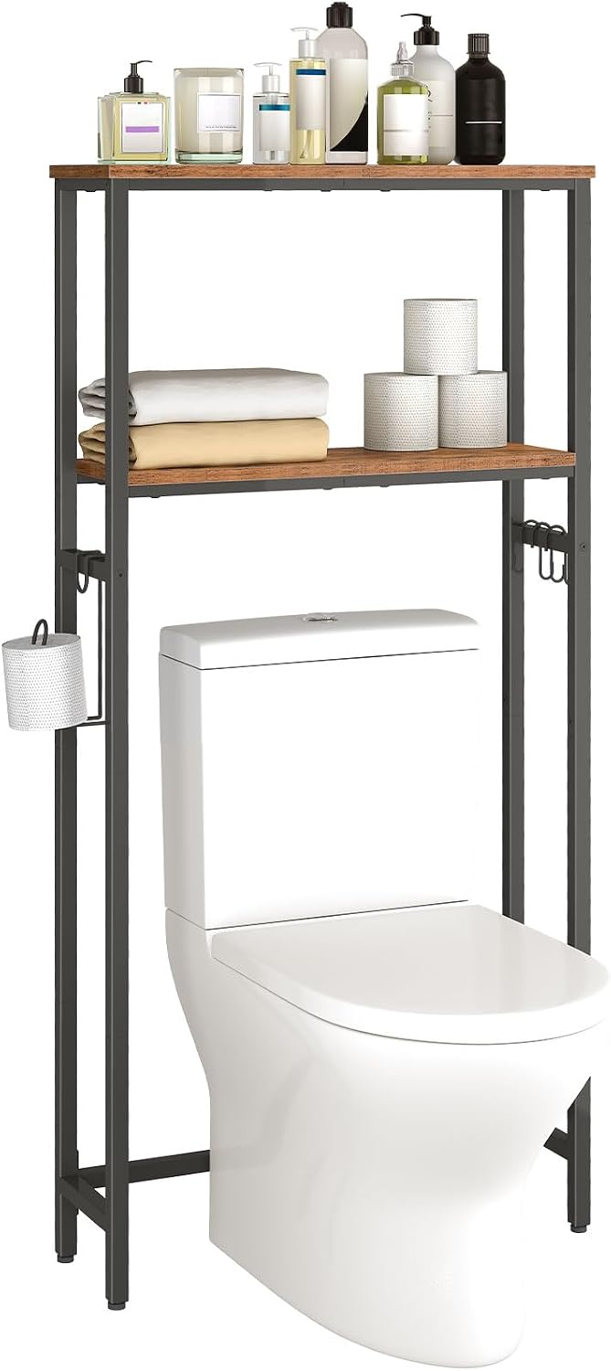 HOOBRO Over The Toilet Storage, 2-Tier freestanding Over the Toilet Storage, ...
