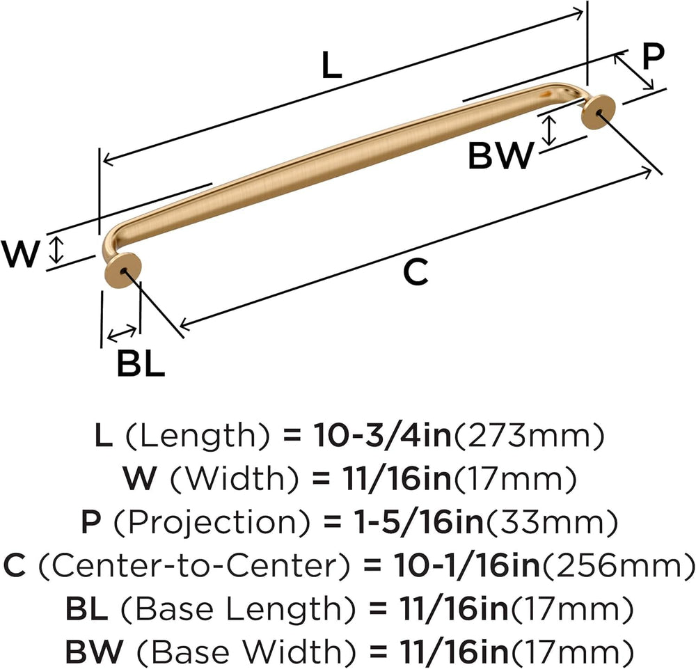 Amerock 10-1/16" Renown Champagne Bronze Drawer Pull