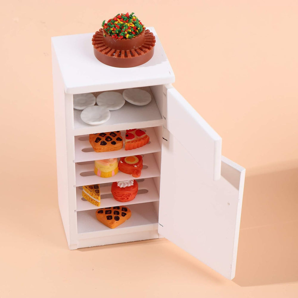 1:12 Scale Dollhouse Kitchen Furniture Set, 5 Piece Wooden Miniature Kitchen ...