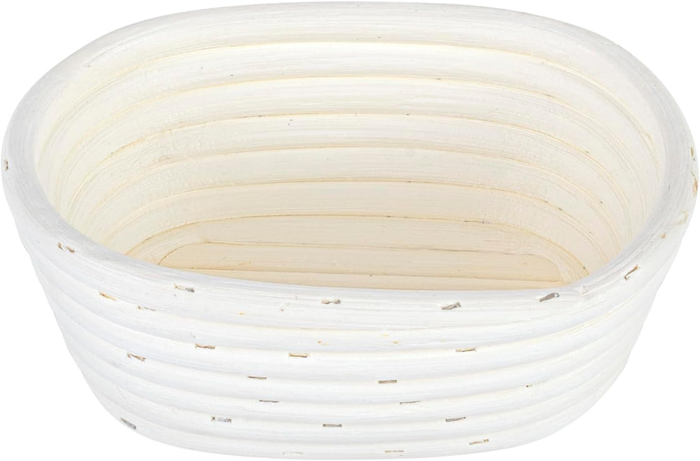 Restaurantware Oval Rattan Banneton Proofing Basket, 2 Cotton Liners, 1 Ct