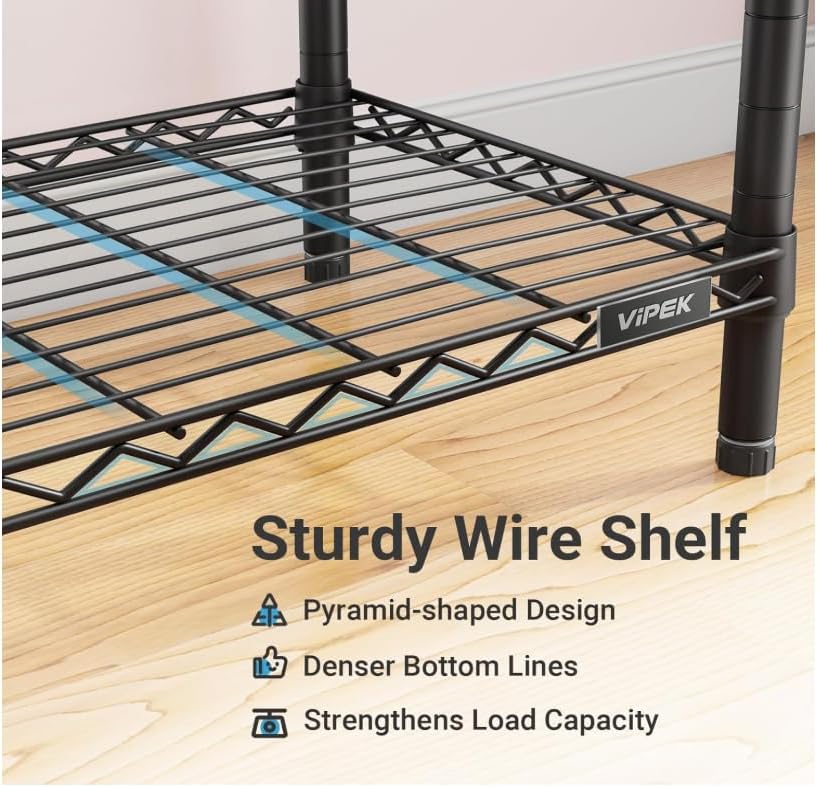 VIPEK V50 Extra Large Closet System, Heavy Duty Clothes Rack, Black