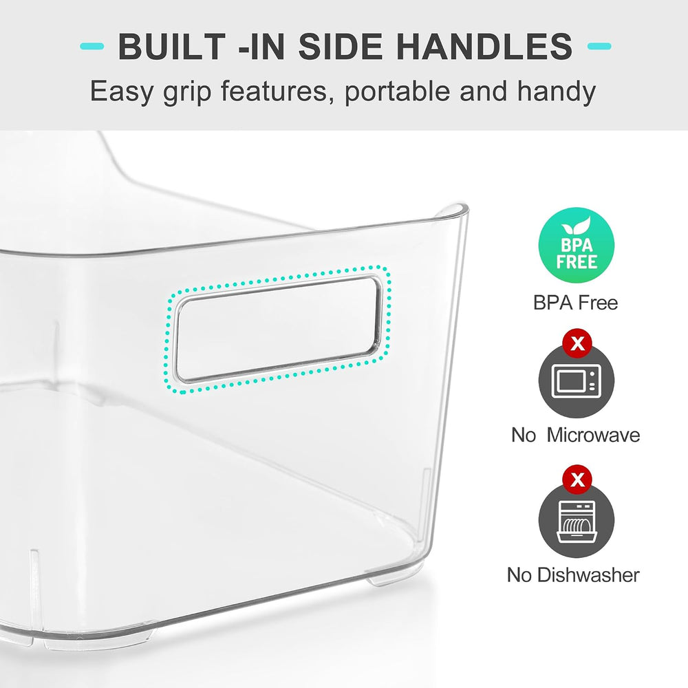 Heyuzb Pantry Organizers Storage, Clear Storage Organizer Bins 12 PACK