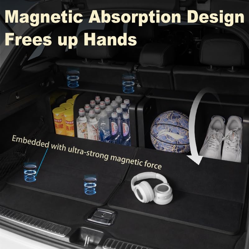 Trunk Organizers for Car,Car Organizers and Storage for SUV,Magnetic Lid with...