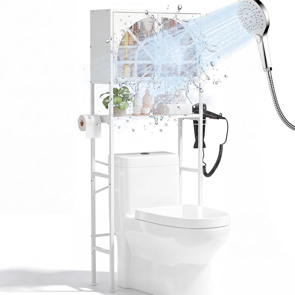 Xubialo 61"H Over The Toilet Storage Cabinet with Doors: Bathroom Organizer