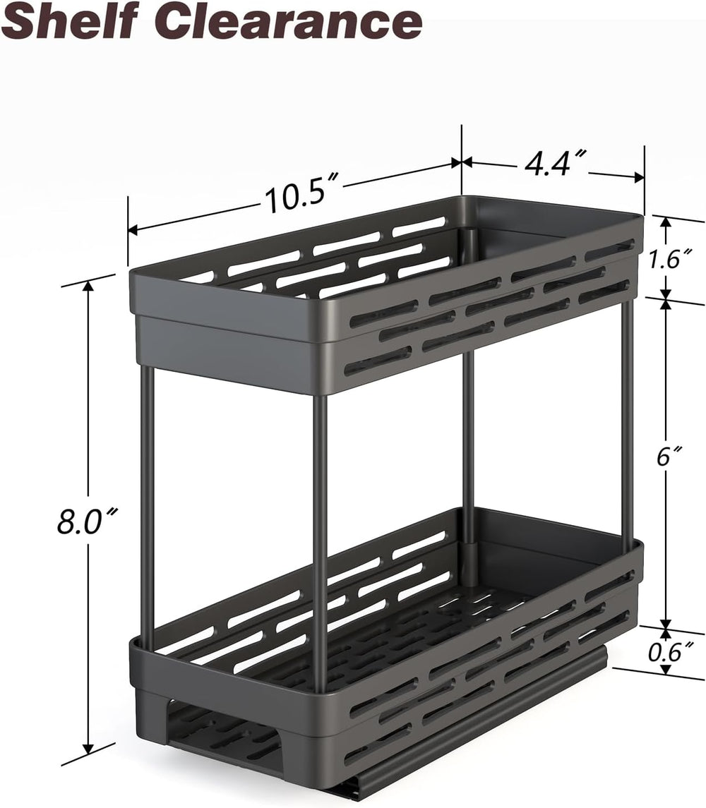 Pull Out Spice Rack Organizer for Cabinet, 3 Packs Slide Out Spice Racks Orga...