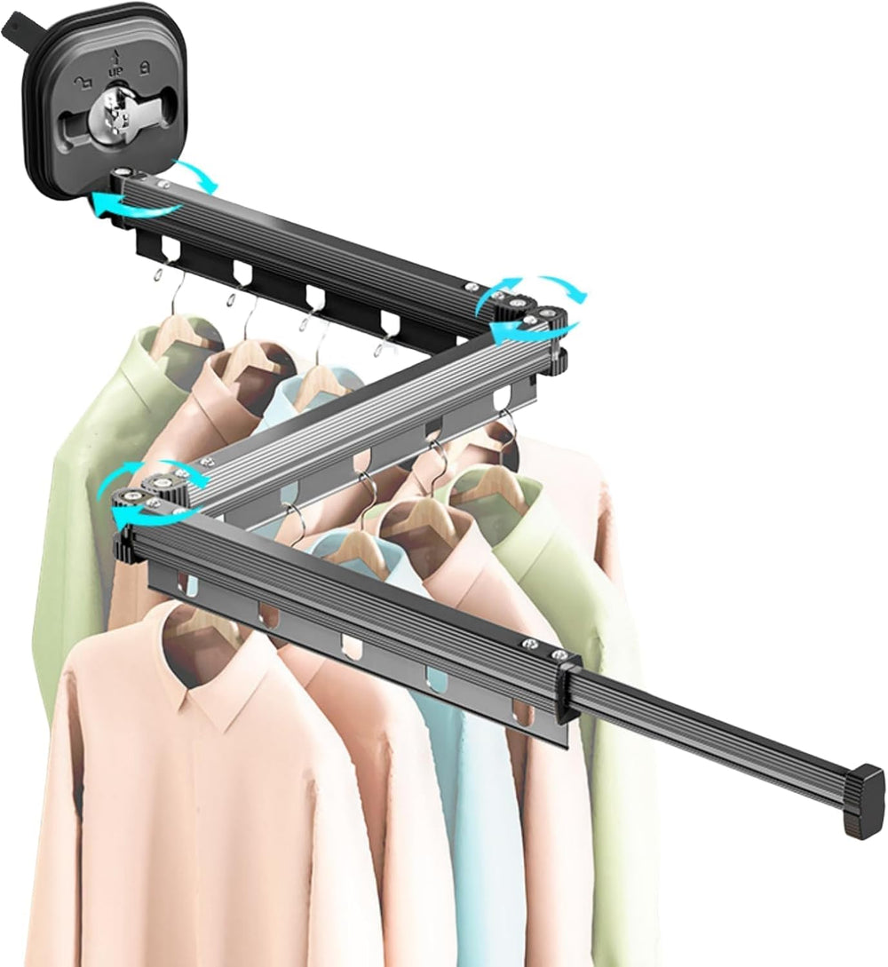 Clothes Drying Rack Wall Mounted with Suction Cup, Drying Racks for Laundry