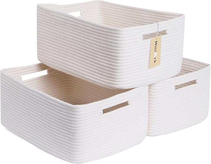 Large Storage Baskets for Shelves, Closet Organizers Bins for Clothes Blanket...