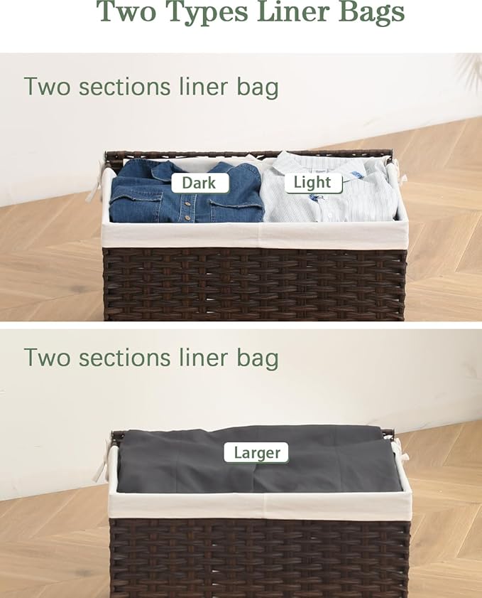 Storage Basket with Lid Wicker Baskets