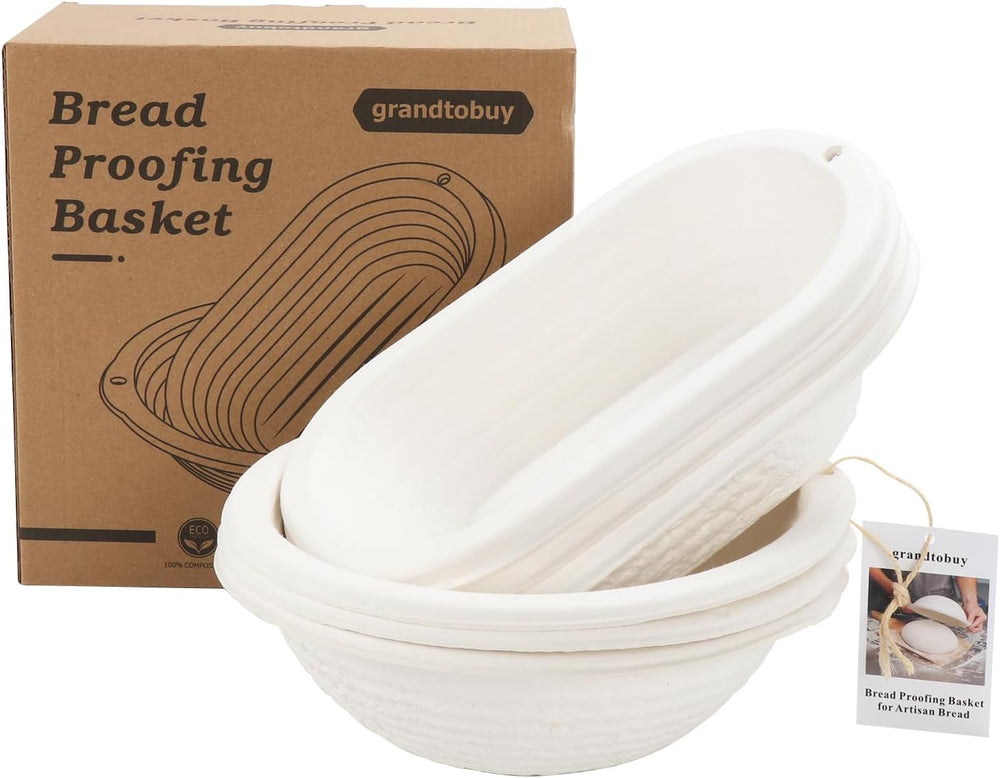 Sourdough Banneton Bread Proofing Basket Pulp Brotform 6-Pack