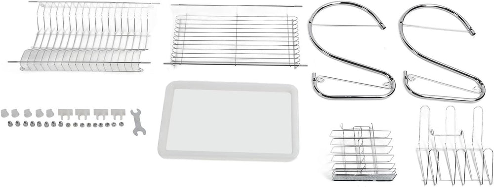 Ymiko Dish Rack 2 Tier Bowl Dish Drainer Organized Kitchen Drying Rack for Ti...