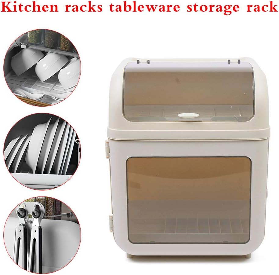 Plastic Plate Drying Rack, Cup Drying Rack and Removable Drain Plate, Kitchen...