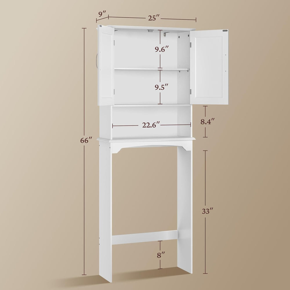 Yaheetech Over the Toilet Storage Cabinet, Bathroom Organizer, White