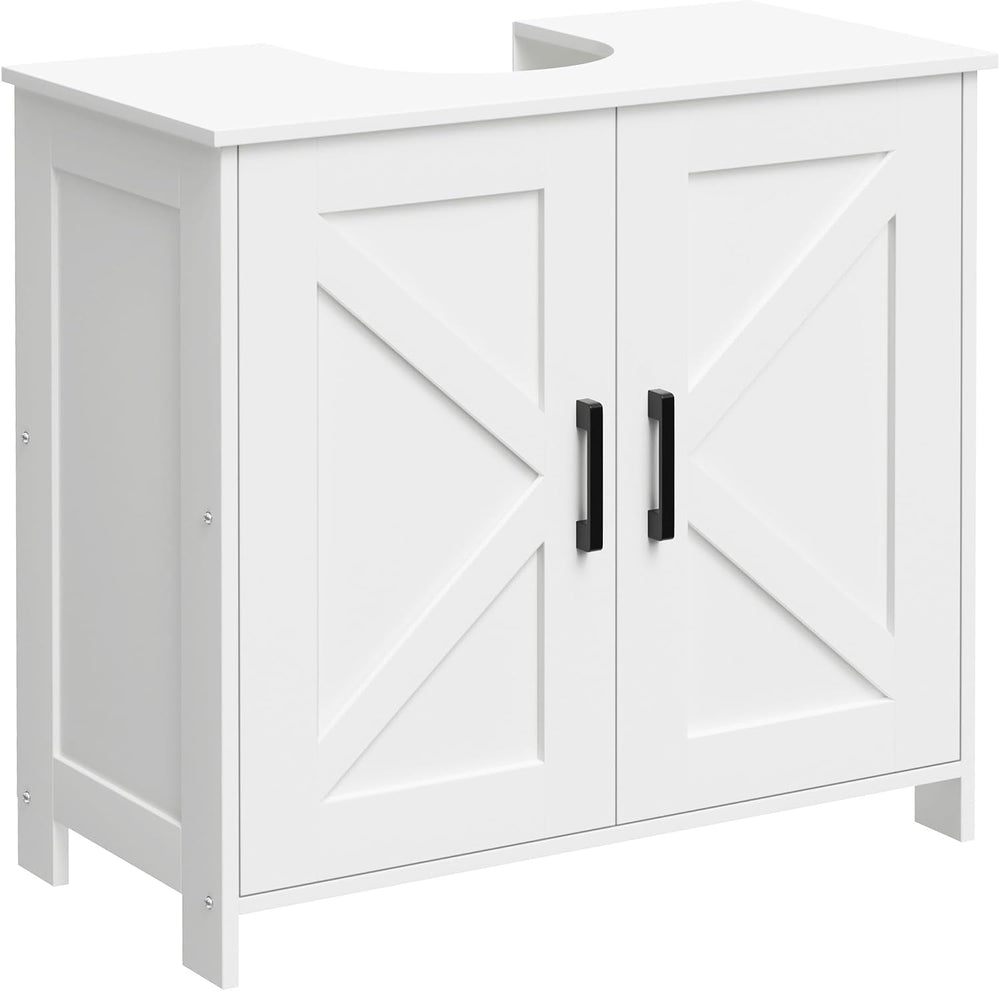 23.6" W Farmhouse Pedestal Sink Storage Cabinet with Adjustable Shelf