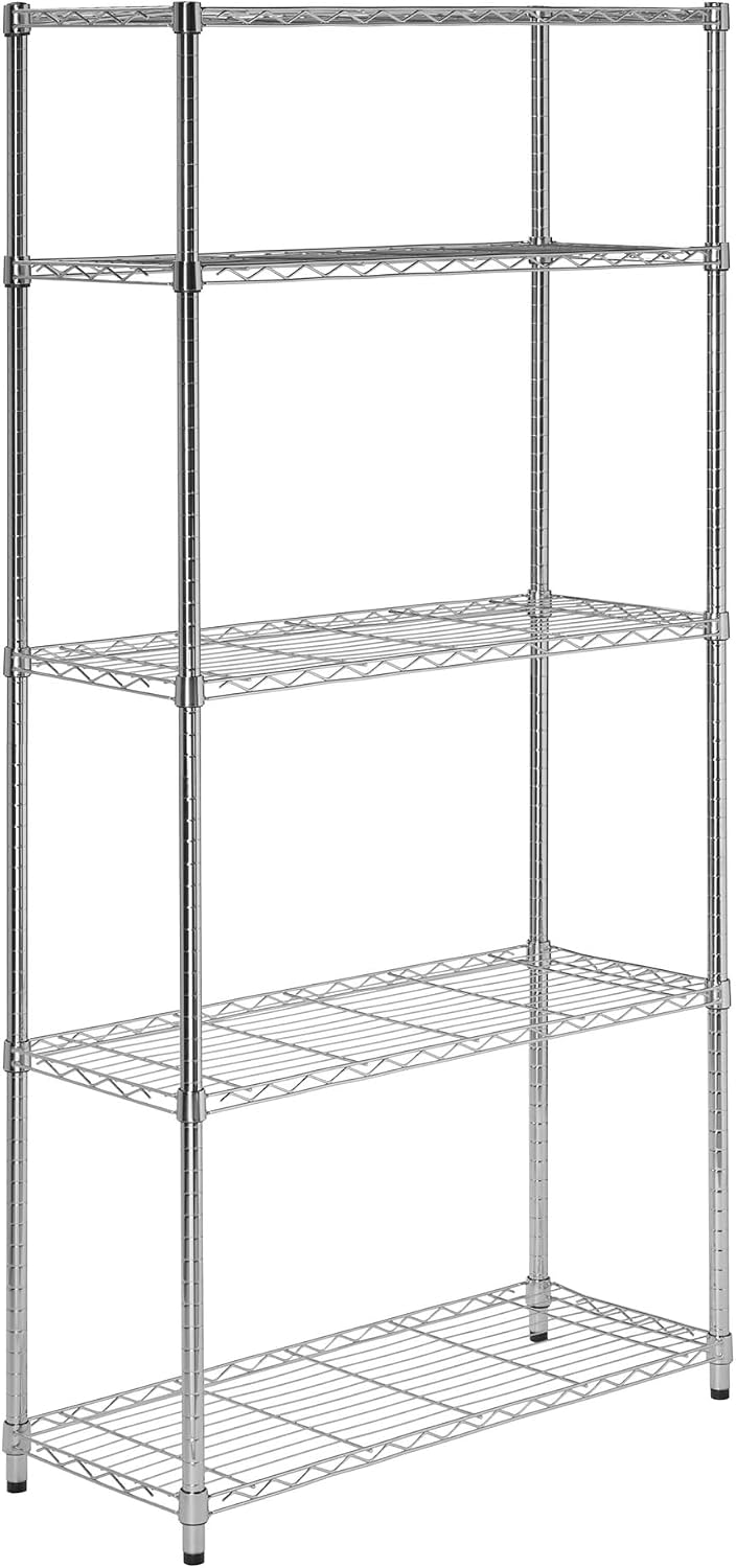 Honey-Can-Do 5-Tier Heavy Duty Adjustable Shelving Unit, 200-lb Per Shelf NSF...