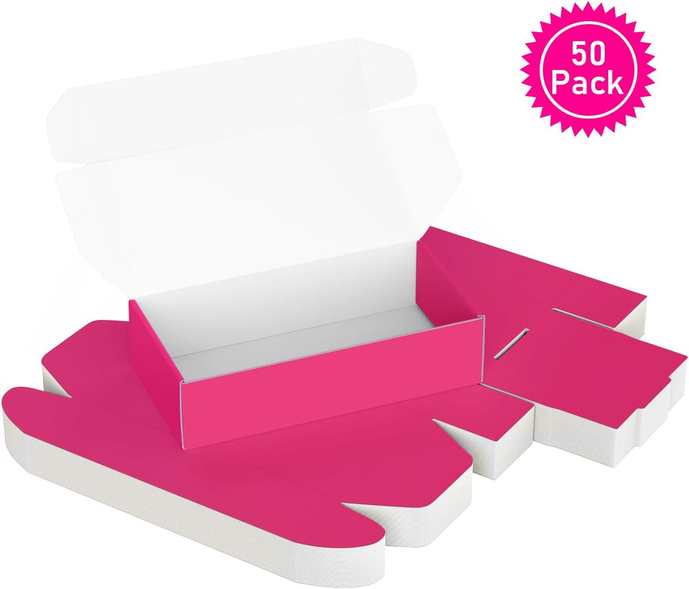 50 Pack 4"x8"x2" Shipping Boxes, Corrugated Cardboard Small Bo...