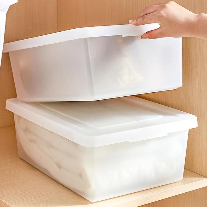 15 Quart Stackable Plastic Storage Bins (4 Pack)
