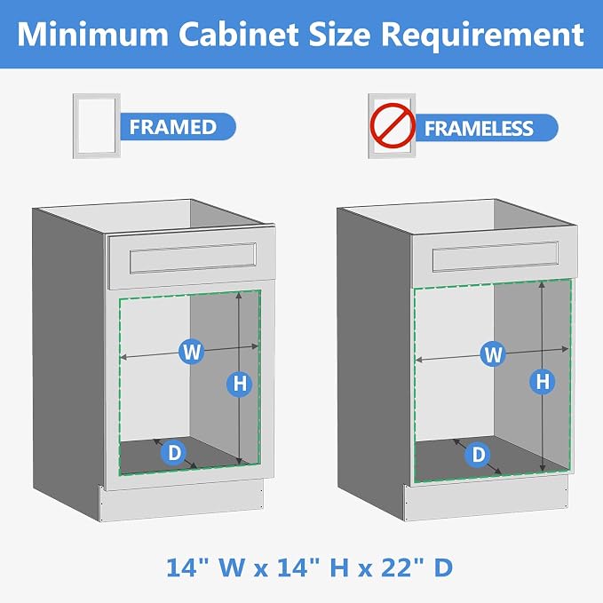 ROOMTEC 2 Tier Individual Pull Out Cabinet Organizer 13½"W x 21½"D,...