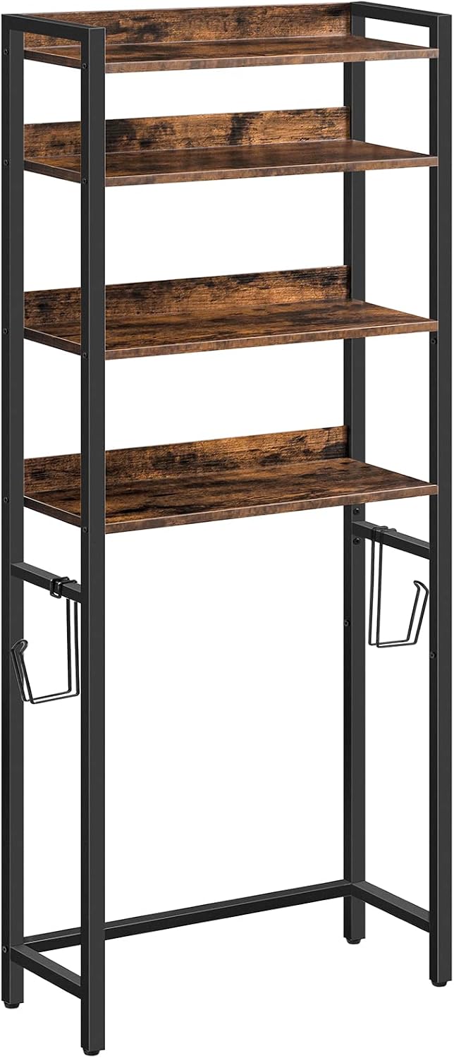 MAHANCRIS Over The Toilet Storage Rack, 4 Tier Bathroom Organizer Over Toilet...