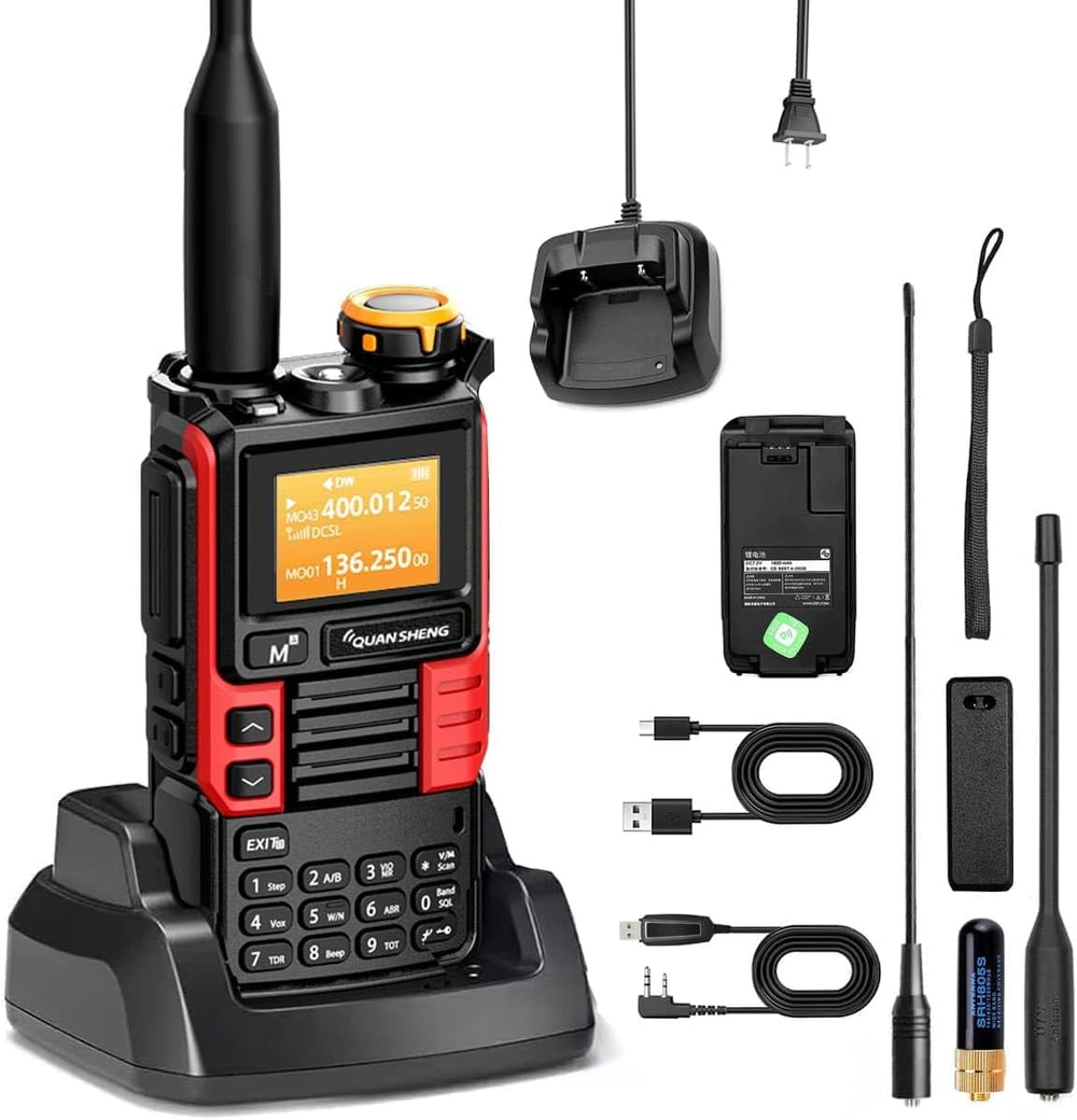 Quansheng UVK5(99) AM/FM/DTMF Walkie-Talkie 200CH 20-1000MHZ NOAA Weather For...