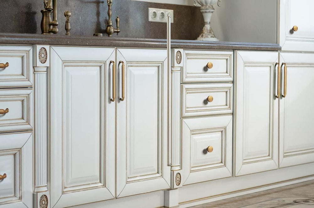 Goo-Ki 12 Pack 3 Inch (76mm) Hole Center Cabinet Pulls Antique Brass Zinc All...