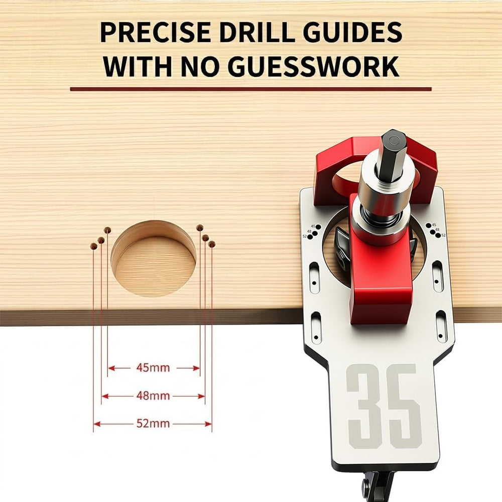 RUITOOL 35mm Concealed Hinge Jig System, Cabinet Door Mounting Jig & Door...