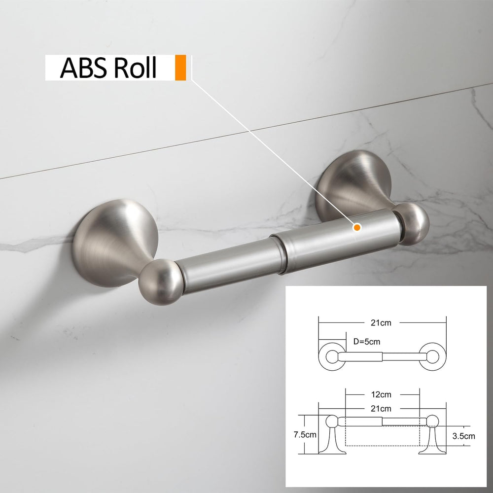 BGL 4-Piece Brushed Nickel Bathroom Hardware Set with Adjustable Towel Bar