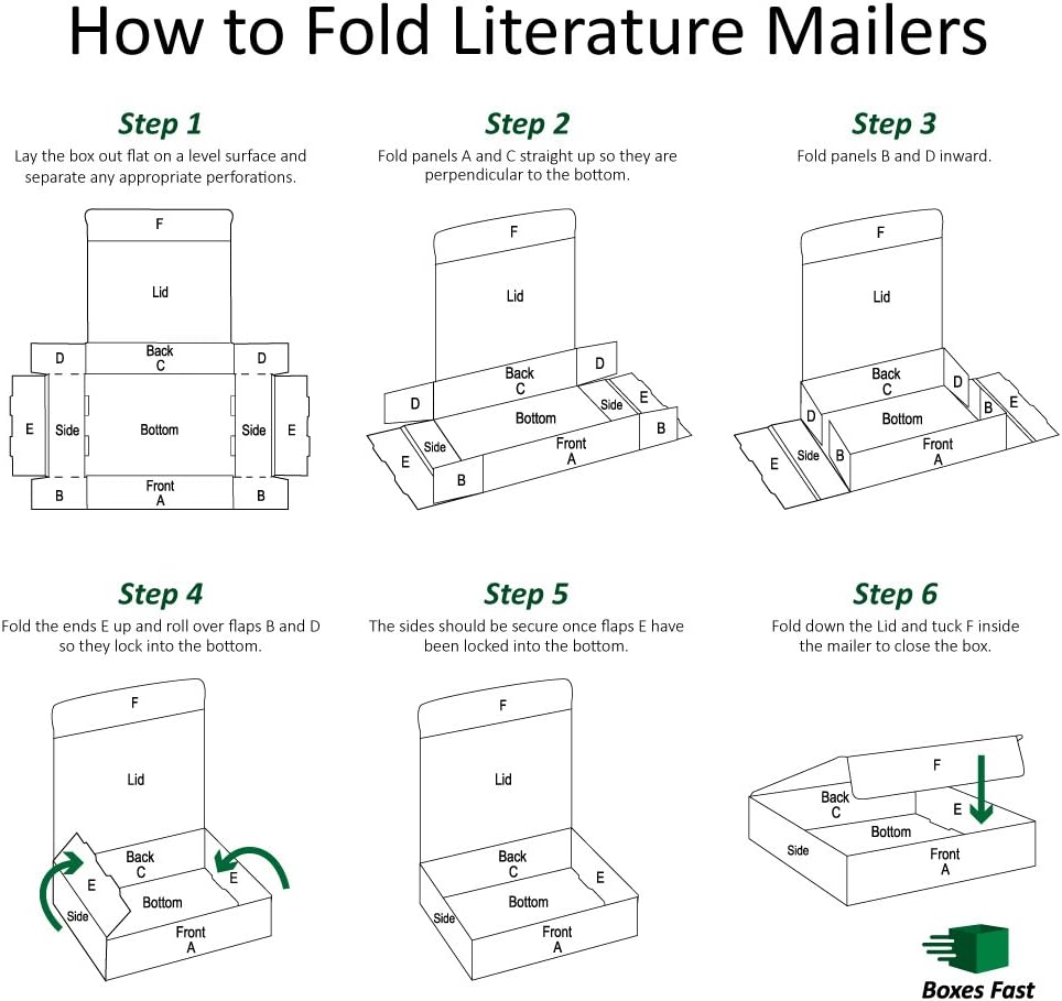 Boxes Fast BFM1293 Corrugated Cardboard Literature Mailers, 12 1/8 x 9 1/4 x ...