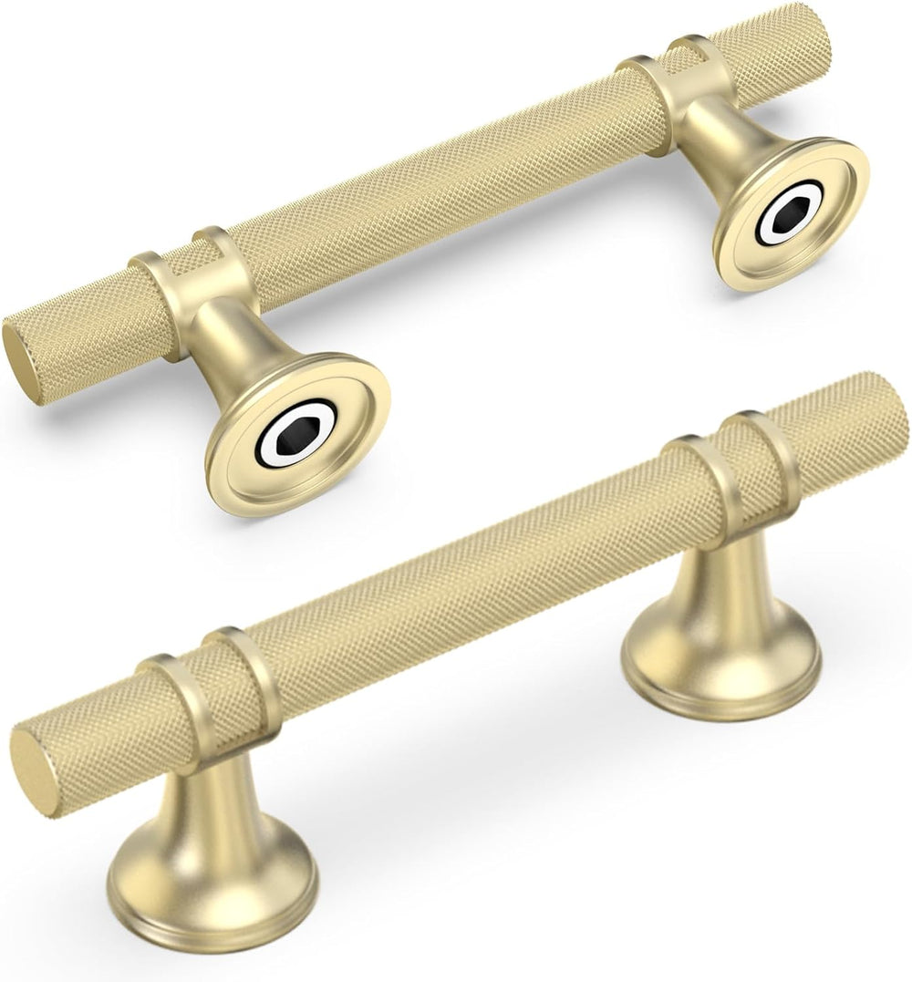 10 Pack 3 Inch Brushed Gold Kitchen Cabinet Handles