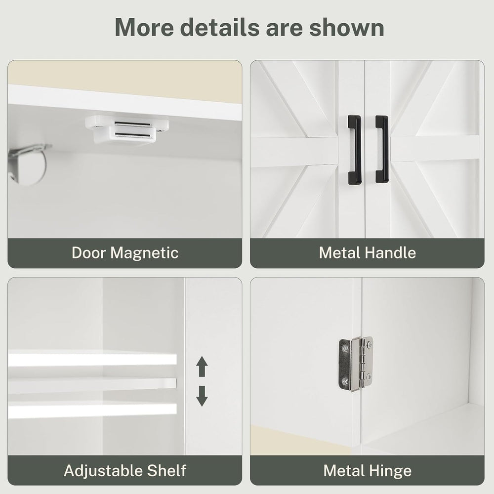 TEENFON Over The Toilet Storage Cabinet with 4 Open Shelves and Adjustable Sh...