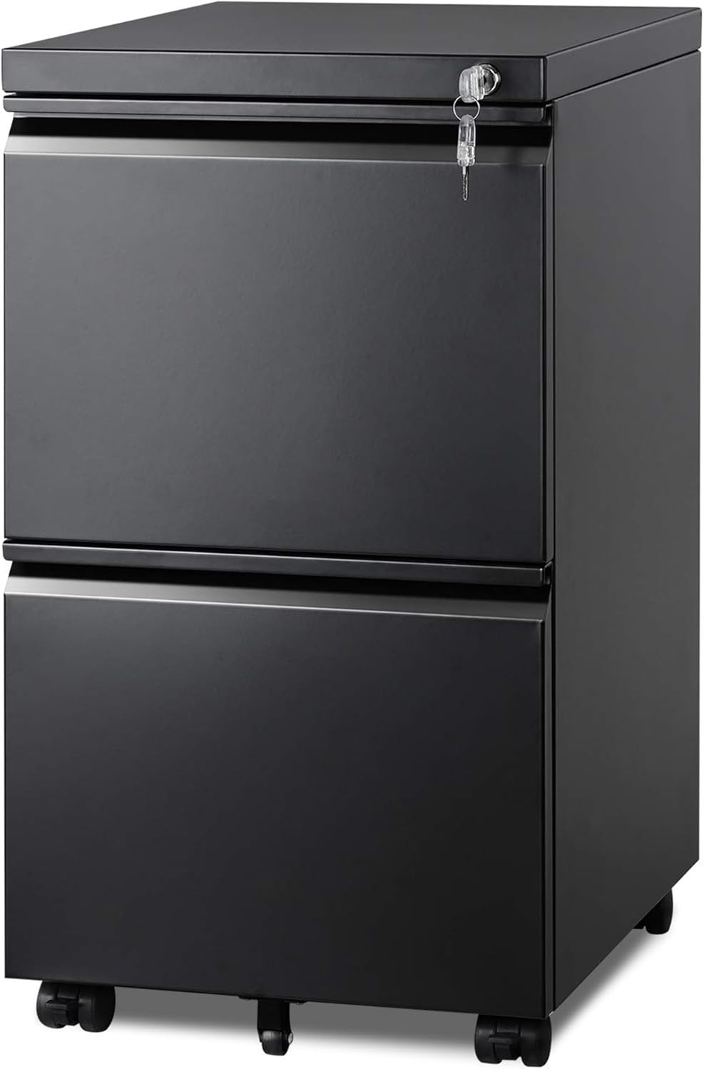 DEVAISE 2 Drawer Metal File Cabinet, Fully Assembled Filing Cabinet