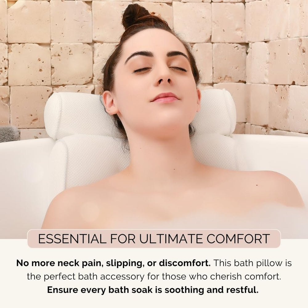 Bathtub Pillow for Neck and Shoulder - Spa Bath Pillows for Tub Neck and Back...