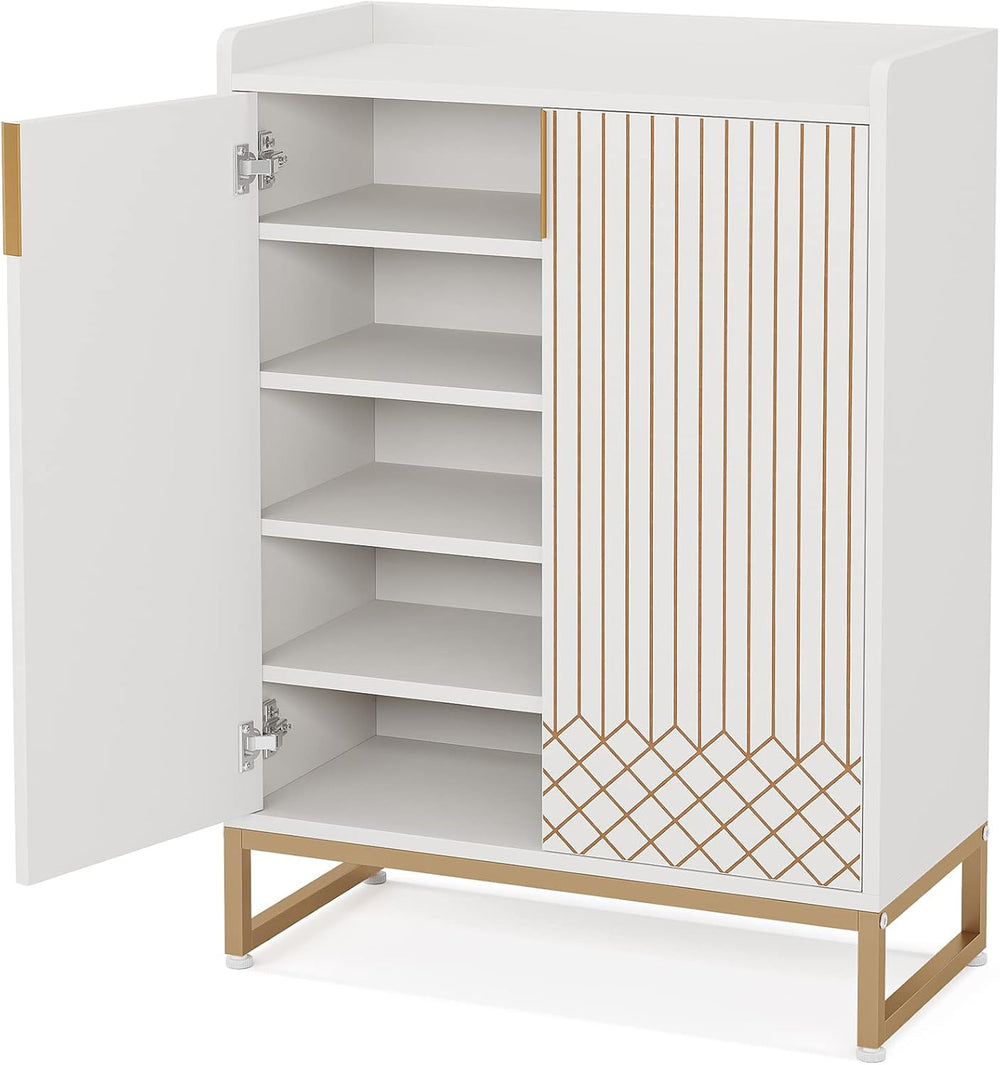 Tribesigns Shoe Cabinet with Doors, 5 Tiers Shoe Storage Cabinet for Entryway...