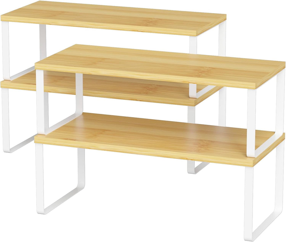 NEX Kitchen Cabinet and Counter Shelf Organizer, Stackable & Expandable, ...