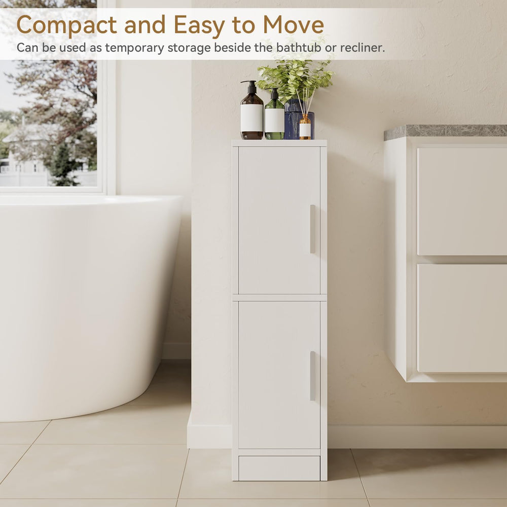 IBUYKE Small Bathroom Storage Cabinet, Narrow Floor Corner Cabinet