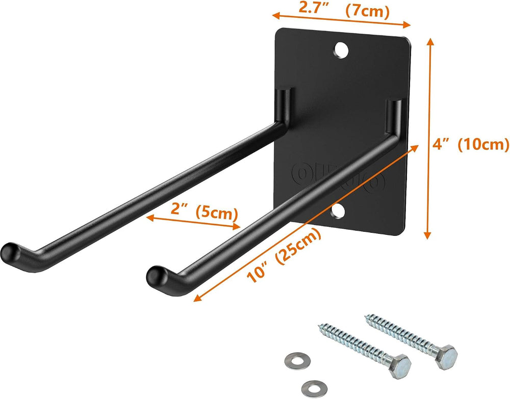 4-Pack Solid Steel Garage Wall Hooks for Tools