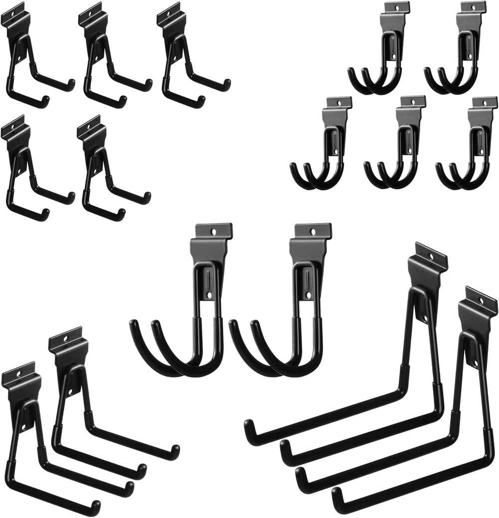 16 Pack Slatwall Hooks, Slatwall Accessories for Garage Storage, Heavy Duty S...