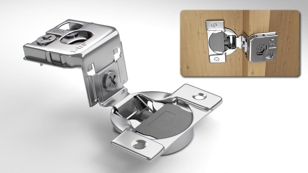 20-Pack 1-1/4" Overlay Soft Close Face Frame Kitchen Cabinet Hinges