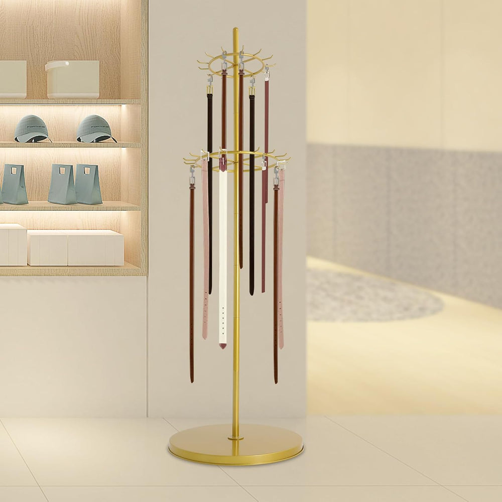 Floor Standing Belt Display Rack , 66in Height Display Stands for Belts