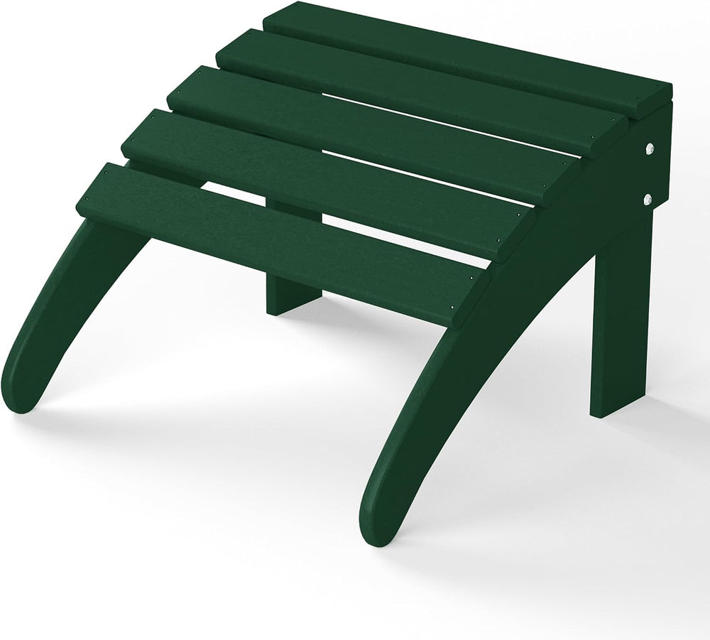 WestinTrends Outdoor Patio Adirondack Ottoman Foot Rest, All Weather Poly Lum...