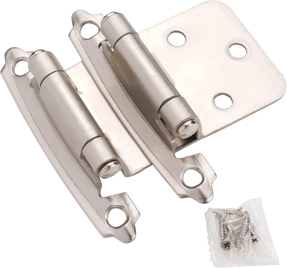 DecoBasics Cabinet Hinges Brushed Nickel for Kitchen Cabinets Doors (25 Pair ...