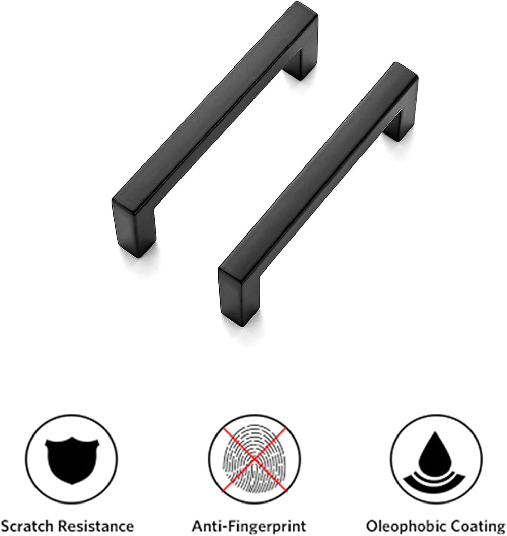 Ravinte Matte Black Cabinet Handles Solid Cabinet Pulls, 3 Inch CC, 50 Pack