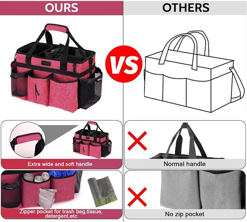Wearable Cleaning Caddy Bag,Cleaning Supply Tote for Cleaning Supplies, Clean...