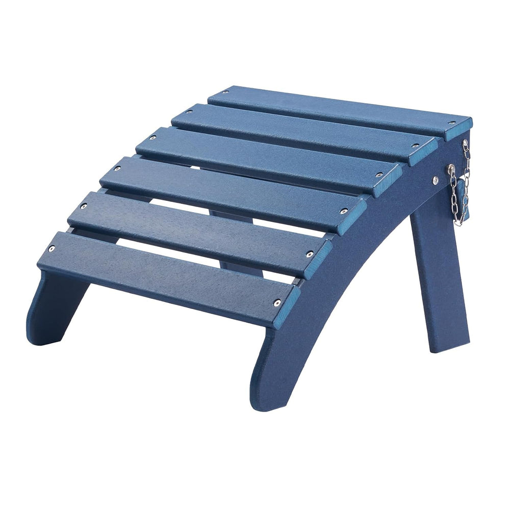 VEVOR Adirondack Ottoman, 18.7L x 18.9W x 13.8H Inch HDPE Plastic Folding Adi...