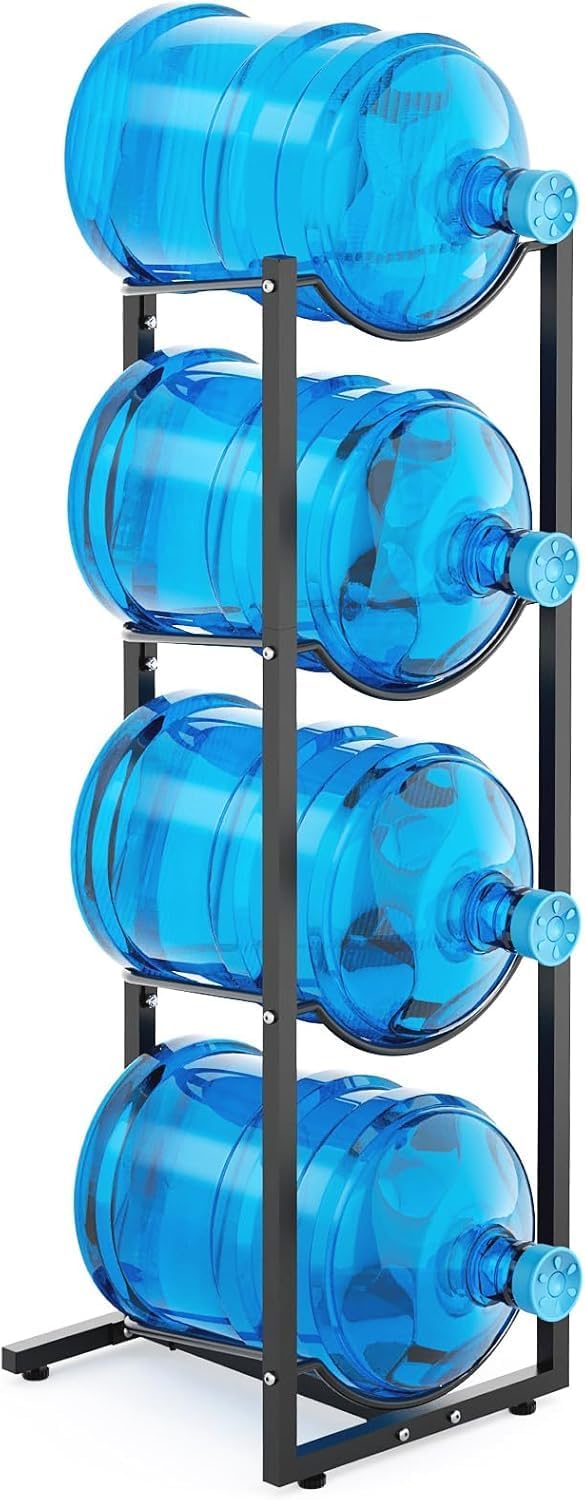 MYLOLF 5 Gallon Water Jug Holder : 4 Tier Water Jug Stand Holder for 5 Gallon...